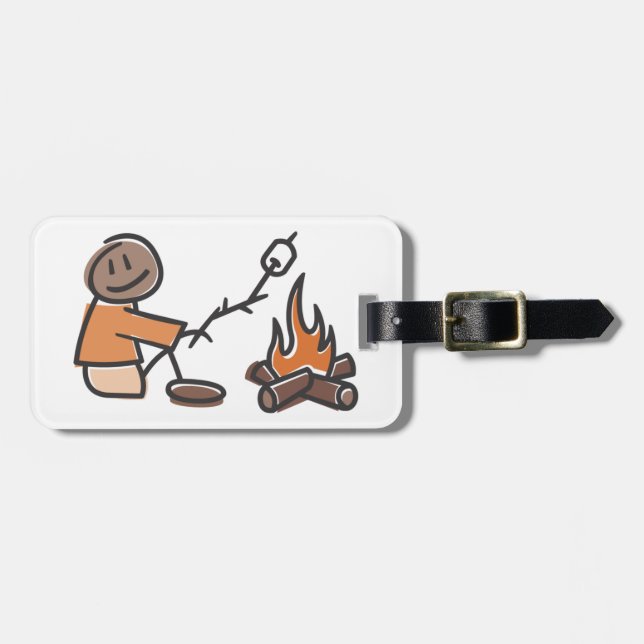 Roasting Marshmallows Luggage Tag (Front Horizontal)