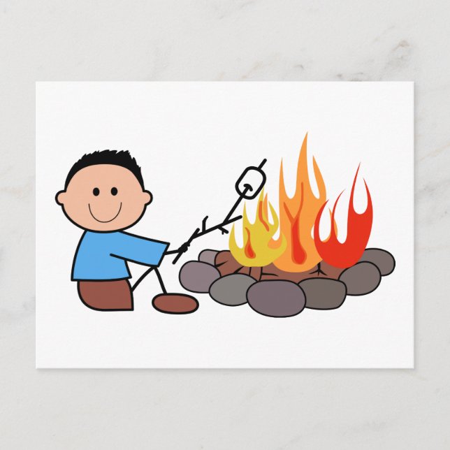 Roasting Marshmallows Postcard (Front)