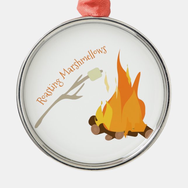 Roasting Marshmellows Metal Ornament (Front)