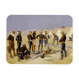 Roasting the Christmas Beef in a Cavalry Camp Magnet