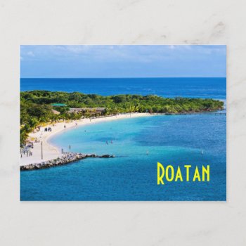 Roatan Beach Postcard by ChordsAndStrings at Zazzle