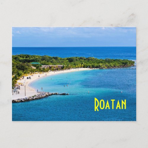 Roatan Beach Postcard
