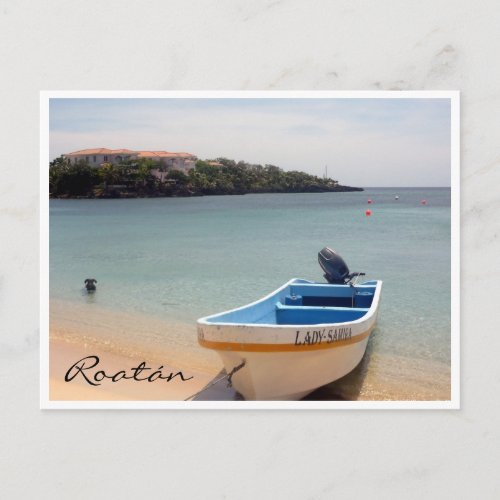 roatn boat postcard