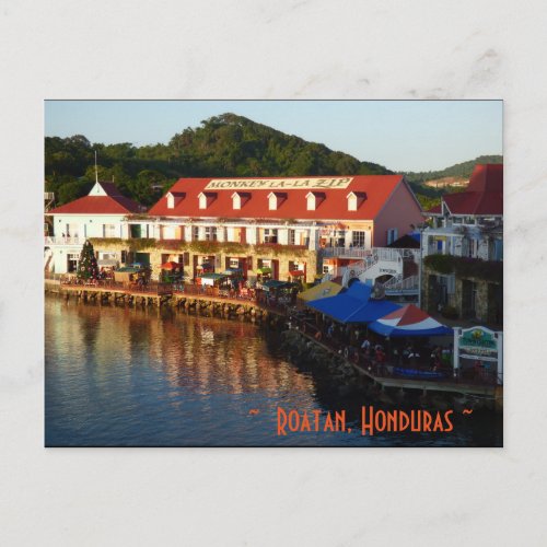 Roatan Honduras Coxen Hole Postcard