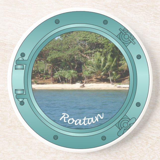 Roatan, Honduras Porthole Coaster (Front)