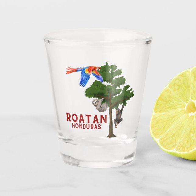 Roatan, Honduras Shot Glass (Front)