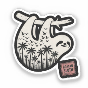 Roatan Honduras Sloth, Roatan Sloth, Roatan Sticker
