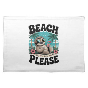 Roatan Honduras Sloth Summer Cloth Placemat