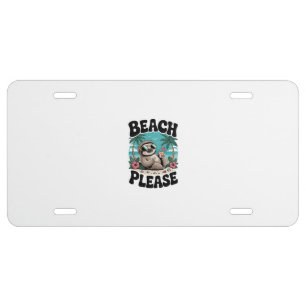 Roatan Honduras Sloth Summer License Plate