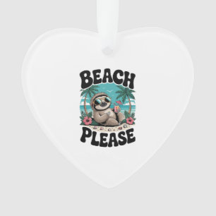 Roatan Honduras Sloth Summer Ornament