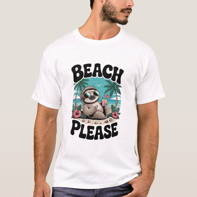 Roatan Honduras Sloth Summer T-Shirt (Front)