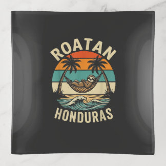 Roatan Honduras Sloth T-Shirt Trinket Tray