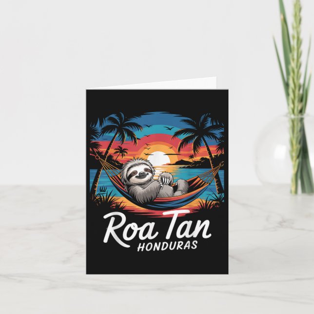 Roatan Sloth, Roatan Honduras Sloth, Roatan  Card (Front)