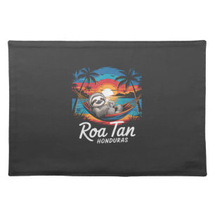 Roatan Sloth, Roatan Honduras Sloth, Roatan T-Shir Cloth Placemat