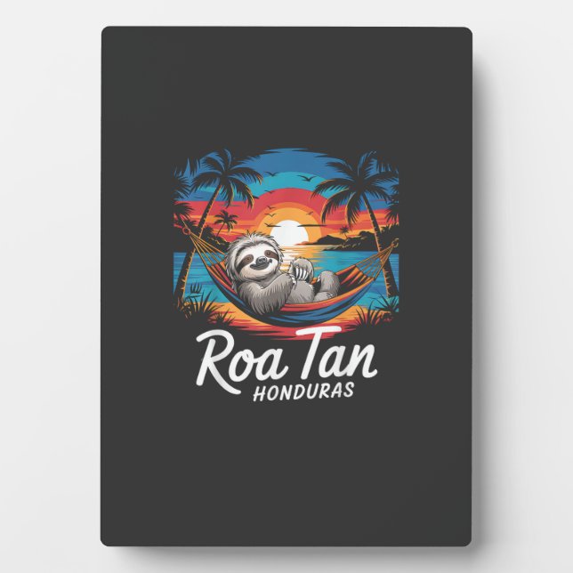 Roatan Sloth, Roatan Honduras Sloth, Roatan T-Shir Plaque (Front)