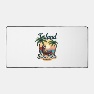 Roatan Sloth Vintage Island Relax Graphic 2 Desk Mat