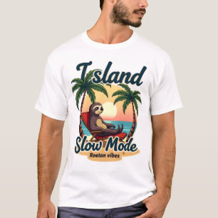Roatan Sloth Vintage Island Relax Graphic 2 T-Shirt