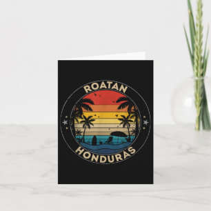 Roatan Vintage Colorful Rtees - Uni Adults Retro B Card