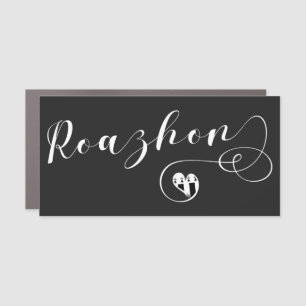 Roazhon, Rennes Flag in Heart, Brittany Car Magnet