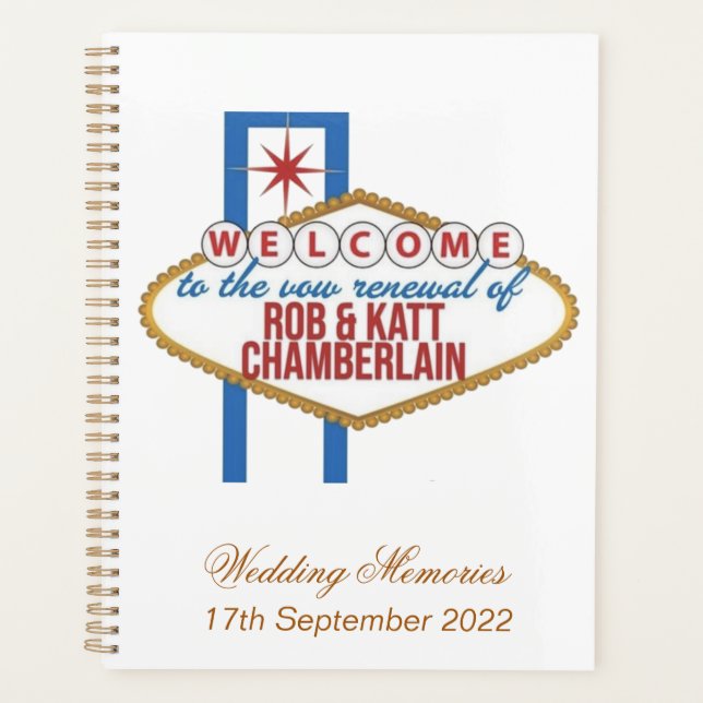 Rob & Kat Vow Renewal Album Option 1 Planner (Front)