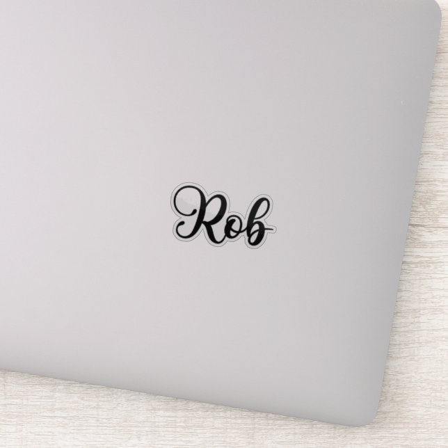 Rob Name - Handwritten Calligraphy Sticker (Detail)