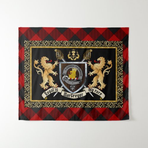 Rob Roy MacGregor Clan Badge  Motto wLions  Tapestry