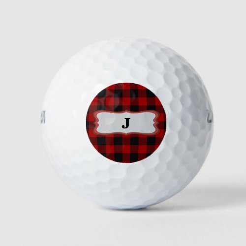 Rob Roy Tartan Red  Black Golf Balls