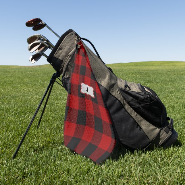 Rob Roy Tartan Red & Black Golf Towel (Green)