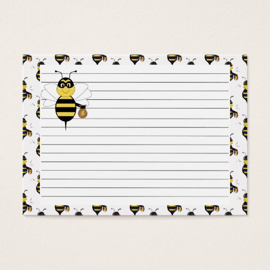 RobBee Bumble Bee Recipe Card (Front)