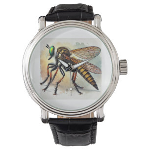 Robber Fly 131024IREF221 - Watercolor Watch