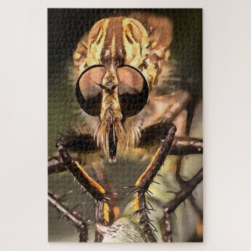 Robber Fly Profile Asildae Artistic Close Up  Jigsaw Puzzle