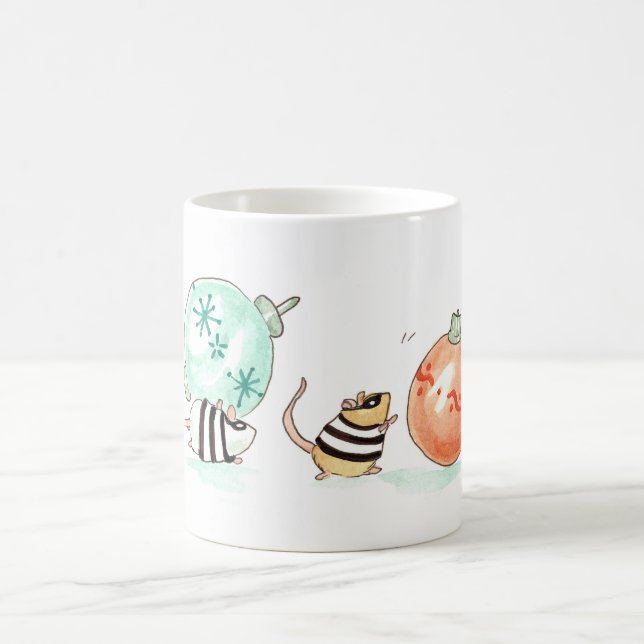 Robber Mice Christmas Heist Coffee Mug (Center)