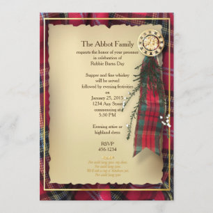 Robbie Burns Formal Invitation