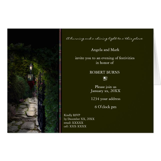 Robbie Burns Gate Cards (Front Horizontal)