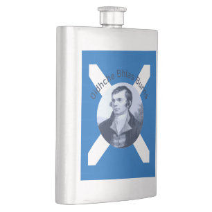 Robbie Burns - In Blue Oidhche Bhlas Burns Saltire Flask