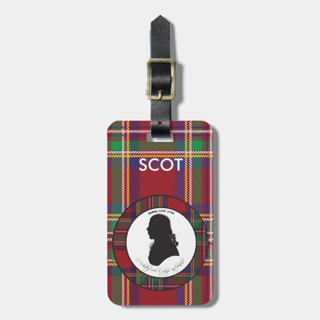 Robbie Burns Luggage Tag (Front Vertical)