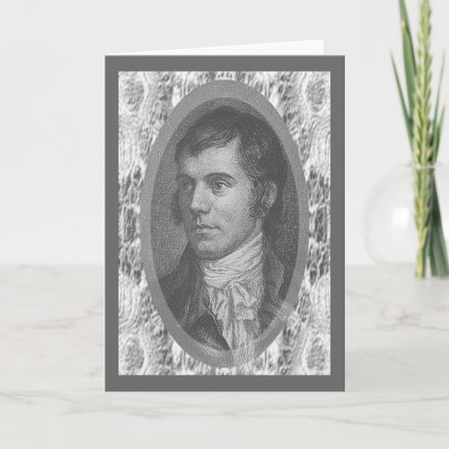 Robbie Burns Portrait Grey Card