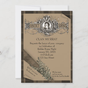 Robbie Burns Sash Invitation
