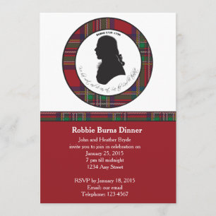 Robbie Burns Silhouette Invitation