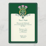 Robbie burns Thistle Invitation