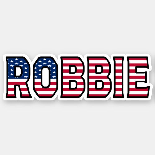 Robbie Name First Name USA Sticker Stickerset