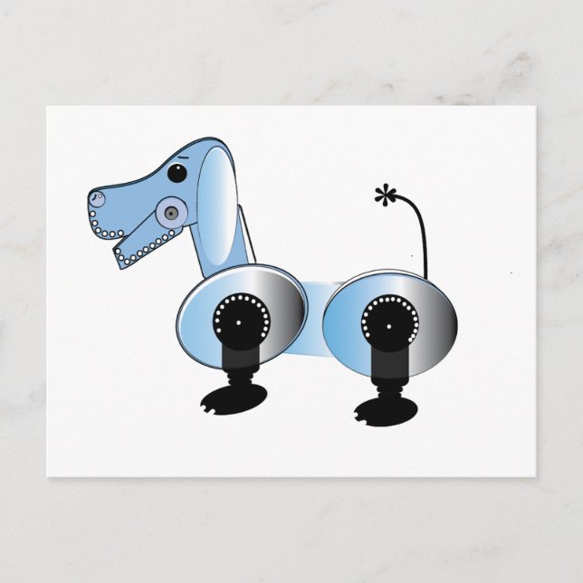 Robbie Steampunk Dog Postcard (Front)