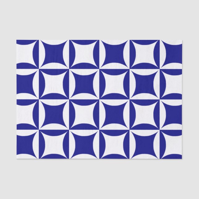 Robbing Peter to Pay Paul Blue Pattern Tissue Paper (Front)