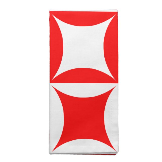 Robbing Peter to Pay Paul Red Pattern Napkin (Folded)