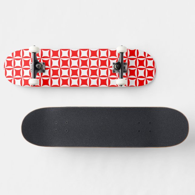 Robbing Peter to Pay Paul Red Pattern Skateboard (Horz)