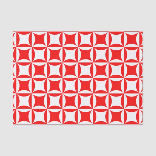 Robbing Peter to Pay Paul Red Pattern Tissue Paper (Front)