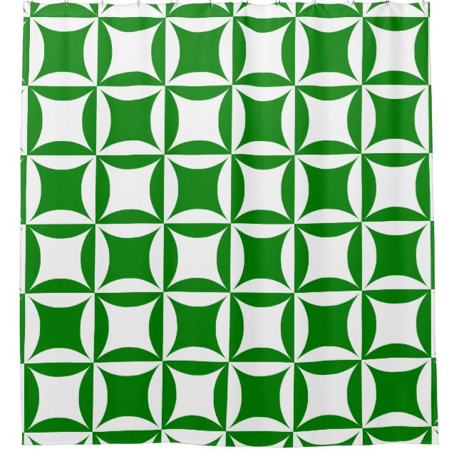 Robbing Peter to Pay Pual Green Pattern Shower Curtain (Front)