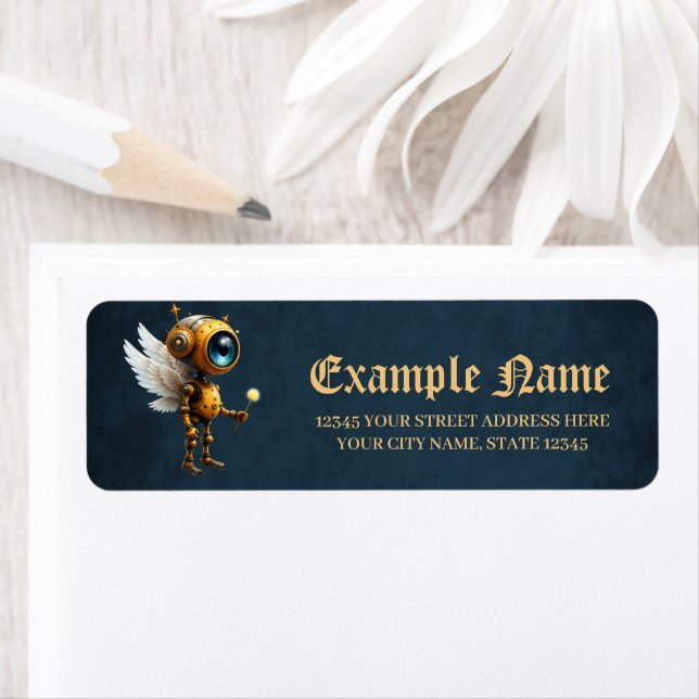 Robby the Winged Timekeeper – Wings of Time Serie  Label (Insitu)