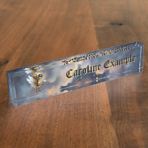Robby the Winged Timekeeper – Wings of Time Series Desk Name Plate