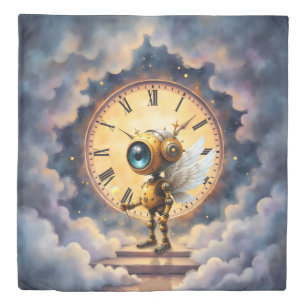 Robby the Winged Timekeeper – Wings of Time Series Duvet Cover